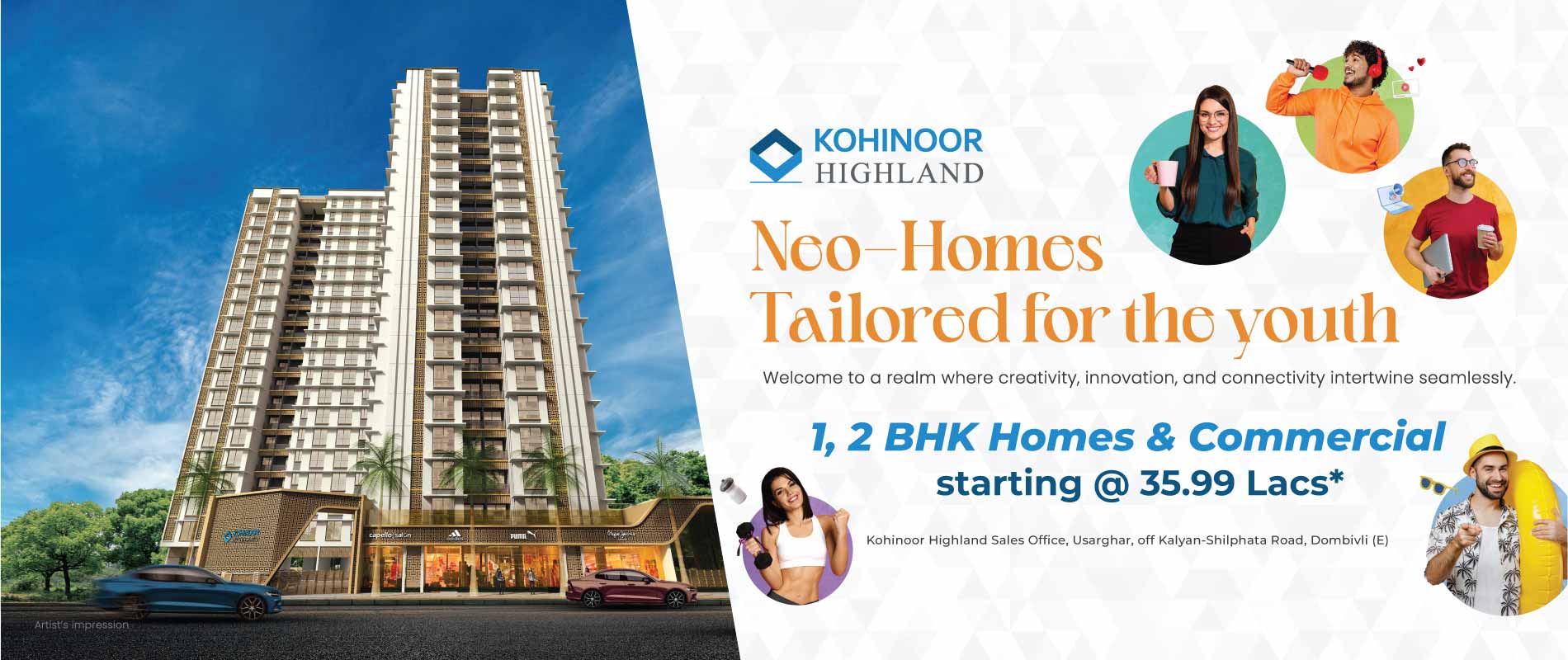 Kohinoor Highlands Luxurious 1Bhk & 2Bhk flats